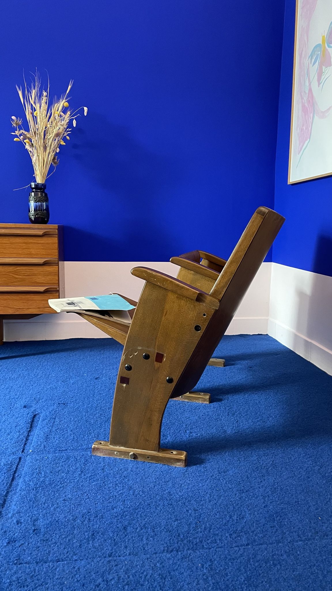 Theater chairs of the 60s in wood of czech origin