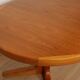 Vintage round dining table | extendable | teak | 120 cm - 220 cm