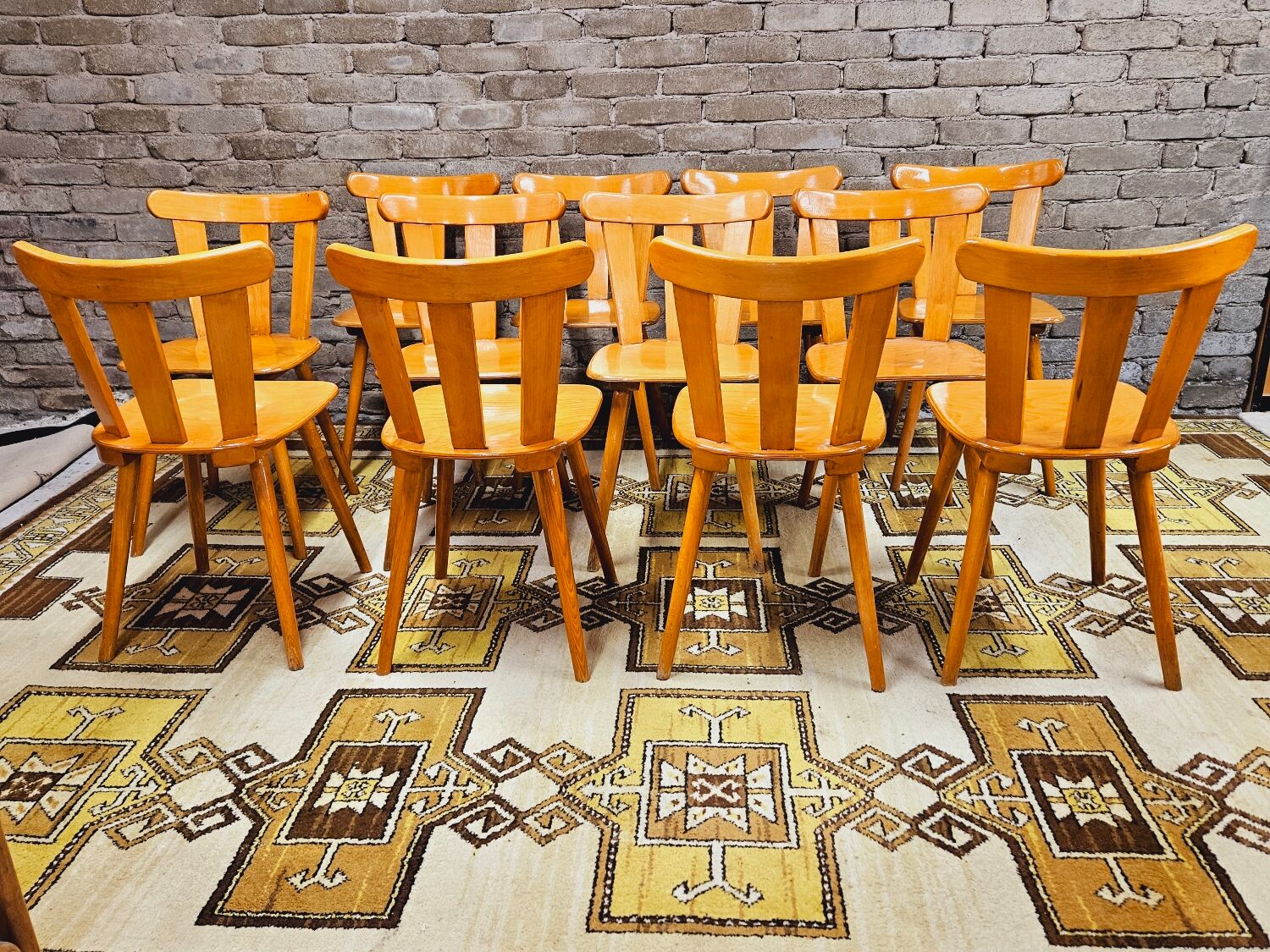 Set of 12 vintage bistro chairs