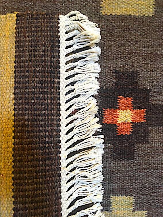 Swedish wool rug 70s-80s