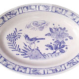 Plat ovale n°6 collection oiseau bleu