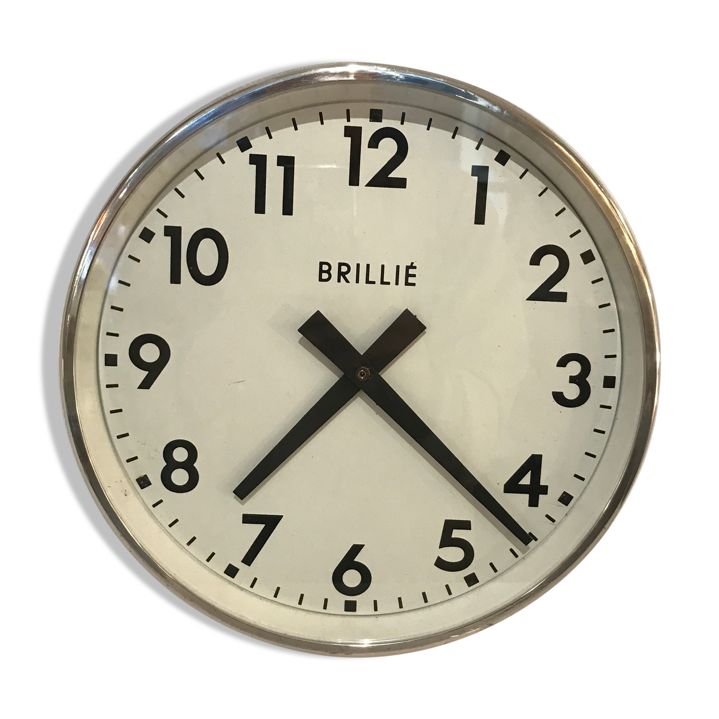 Industrial Brillie clock 25 cm functional vintage