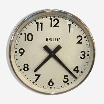 Horloge Brillie industrielle 25 cm fonctionnelle vintage