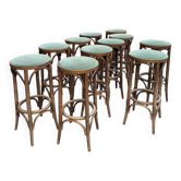 Suite de 11 tabourets de bar années 60