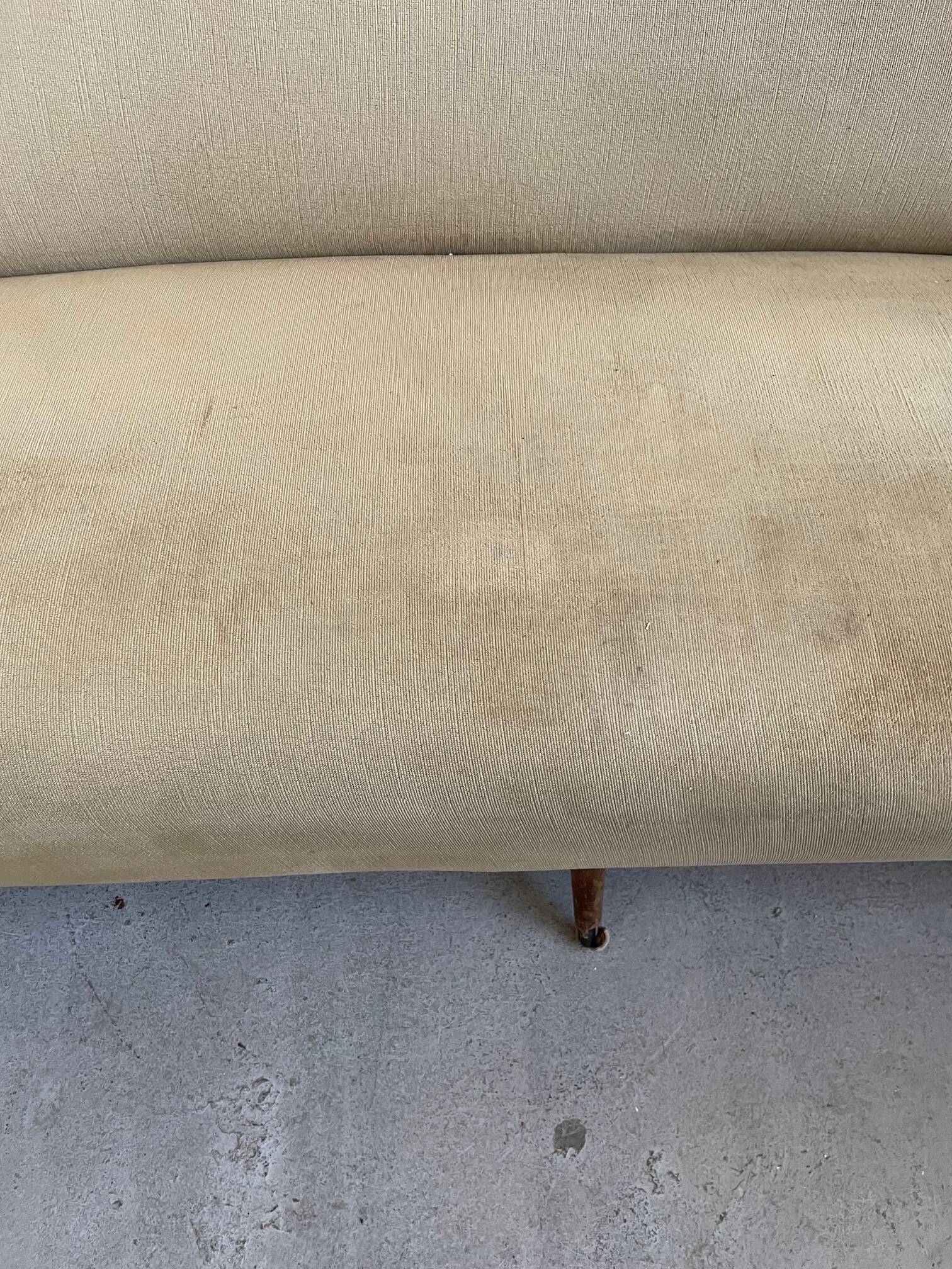 Large Vintage late 1940s Mid-century Modern Danish style Wingback Sofa