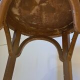Old wooden bistro stool