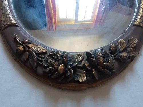 Important wooden wall mirror with stucco in Art Deco style/period - 65 x 44 cm
