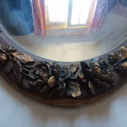 Important wooden wall mirror with stucco in Art Deco style/period - 65 x 44 cm