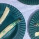 6 asparagus plates in dabbling