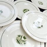 12 Terre de Fer Marmoz dessert plates