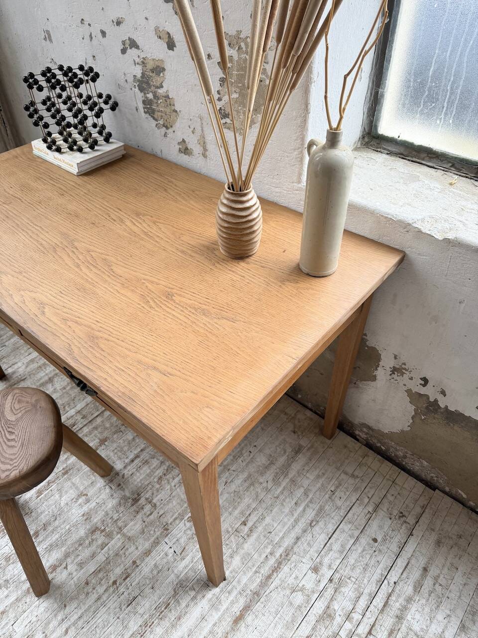 Oak veneer desk 1950