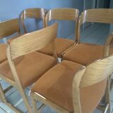 Suite of 6 Baumann Chairs model 1970 Sleigh