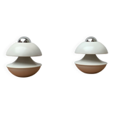 Table lamp or mushroom wall light from the German space age mid-century by Klaus Hempel for Kaiser Leuchten, 1970s, set of 2.