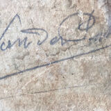 Portrait of a signed man