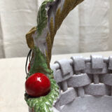 Cherry earthenware basket