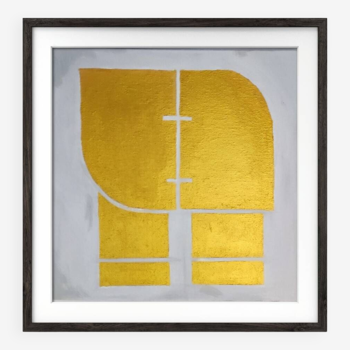 Gold geometric painting 30x30 cm