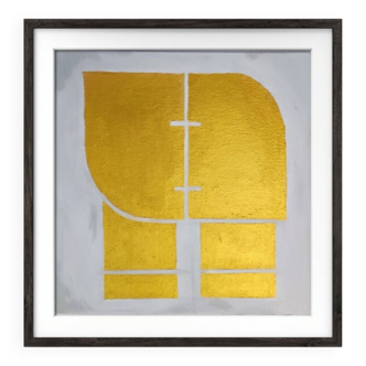 Gold geometric painting 30x30 cm