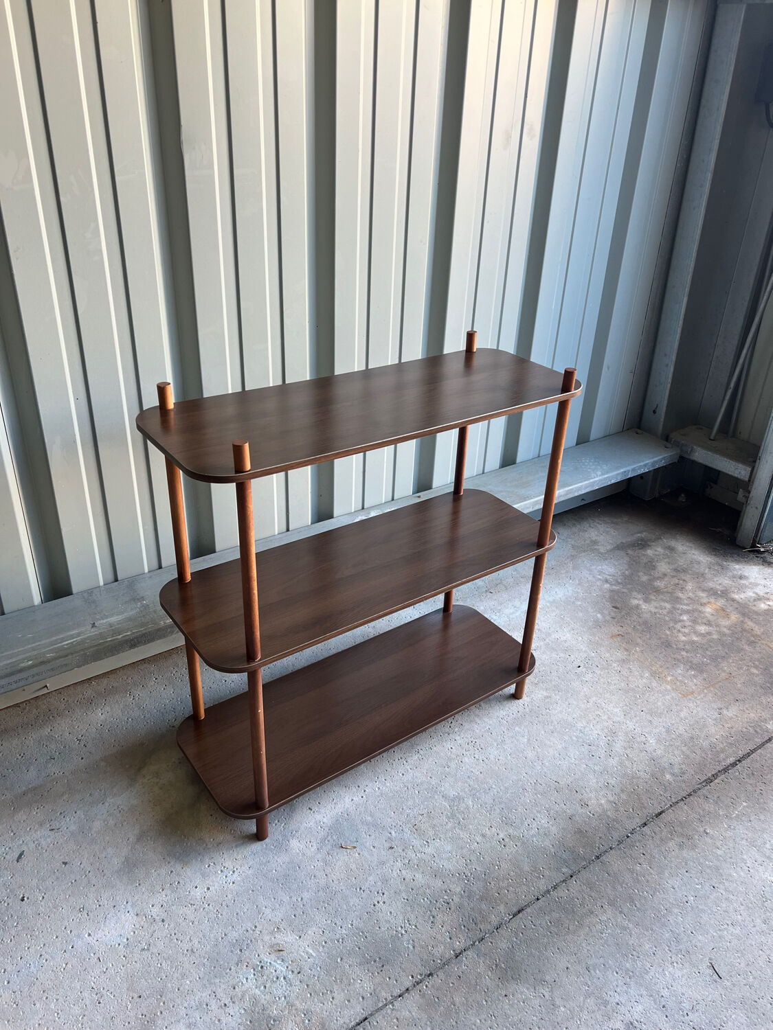 Designer wooden shelf