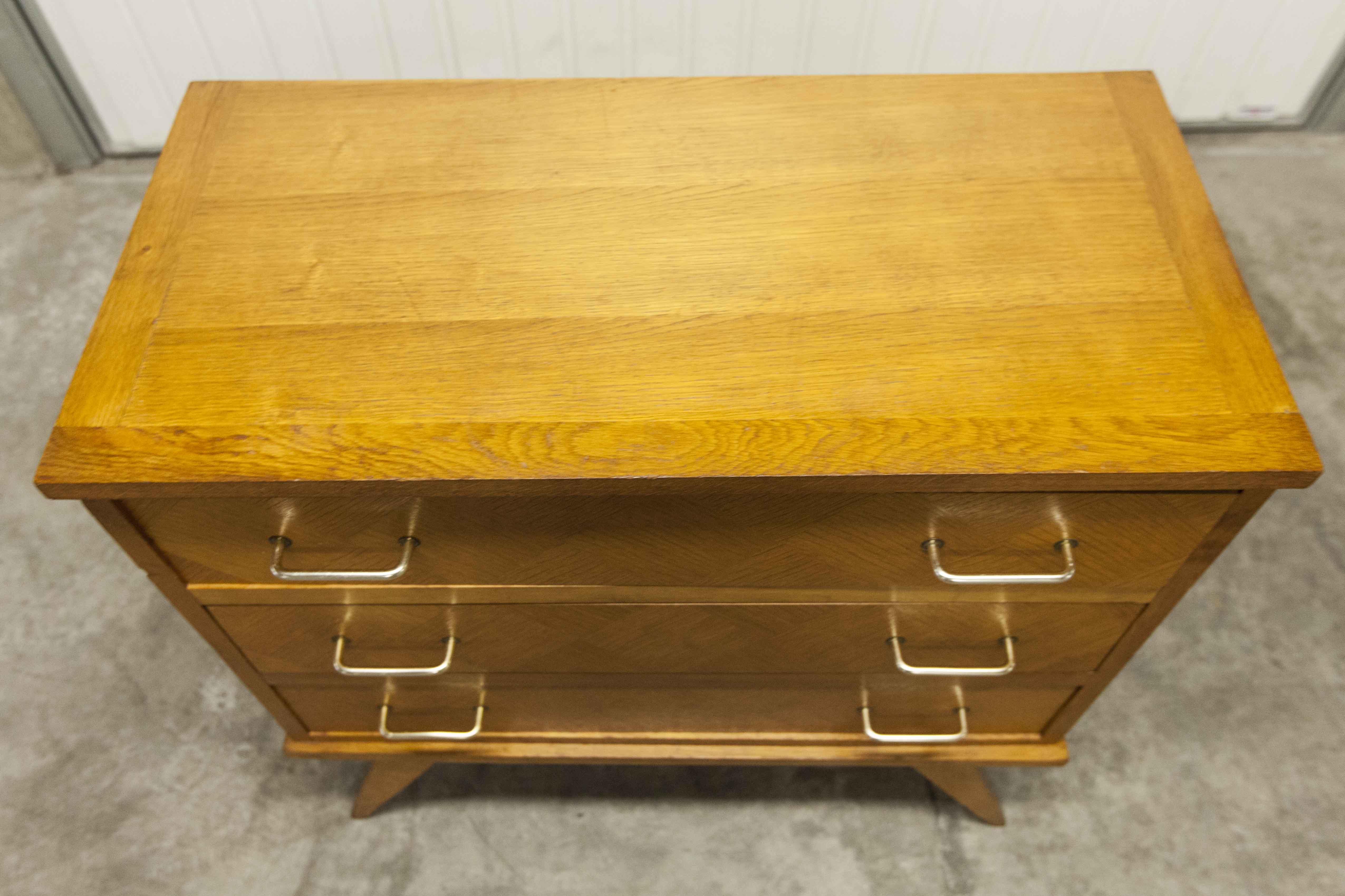 Commode scandinave 3 tiroirs années 60 pieds compas