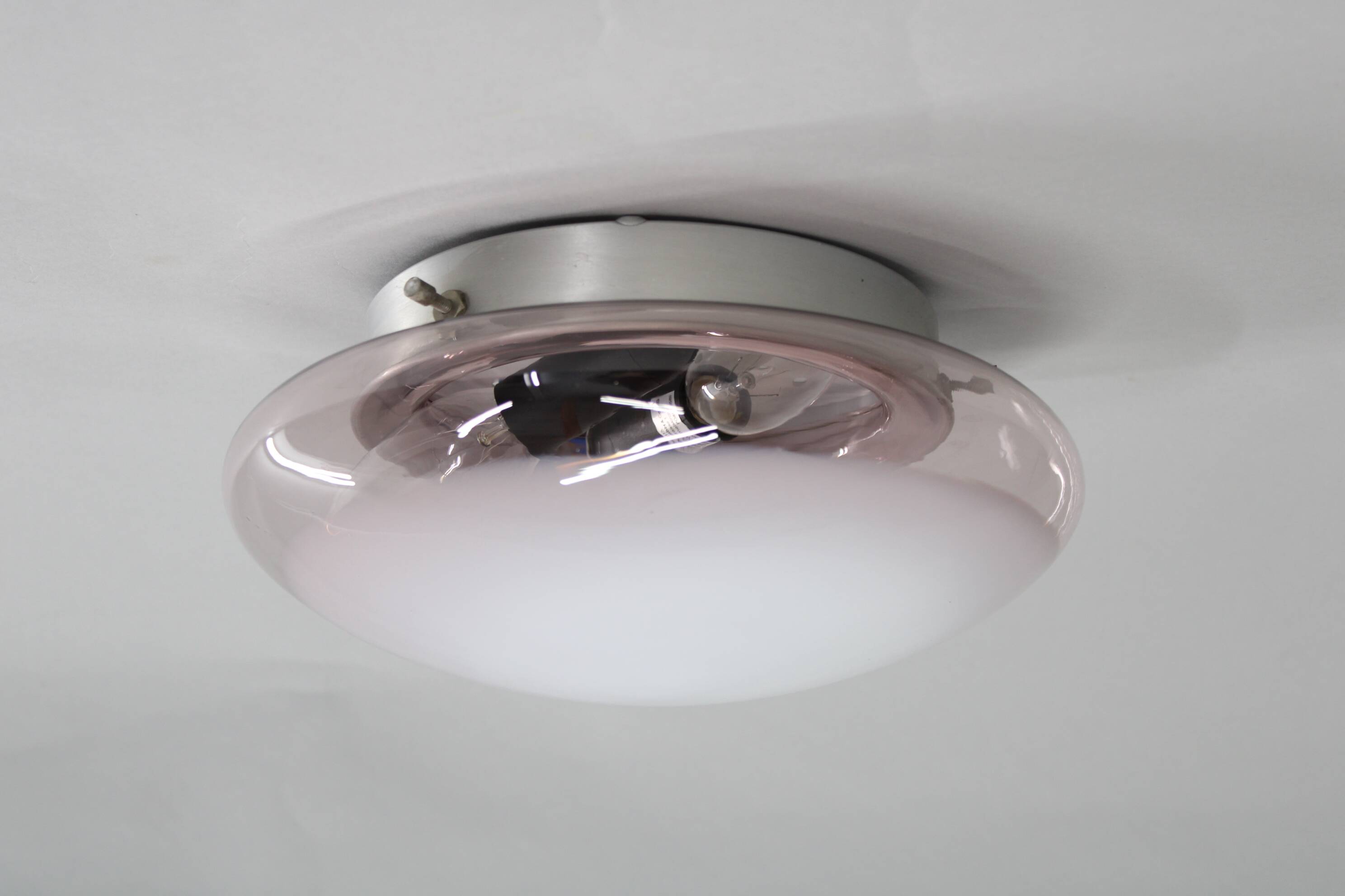 1970s Glass Ceiling Light, Italy