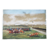 Peinture gouache course hippique John Grant