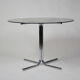 Italian Smoked Glass tubular frame round dining table 1970s