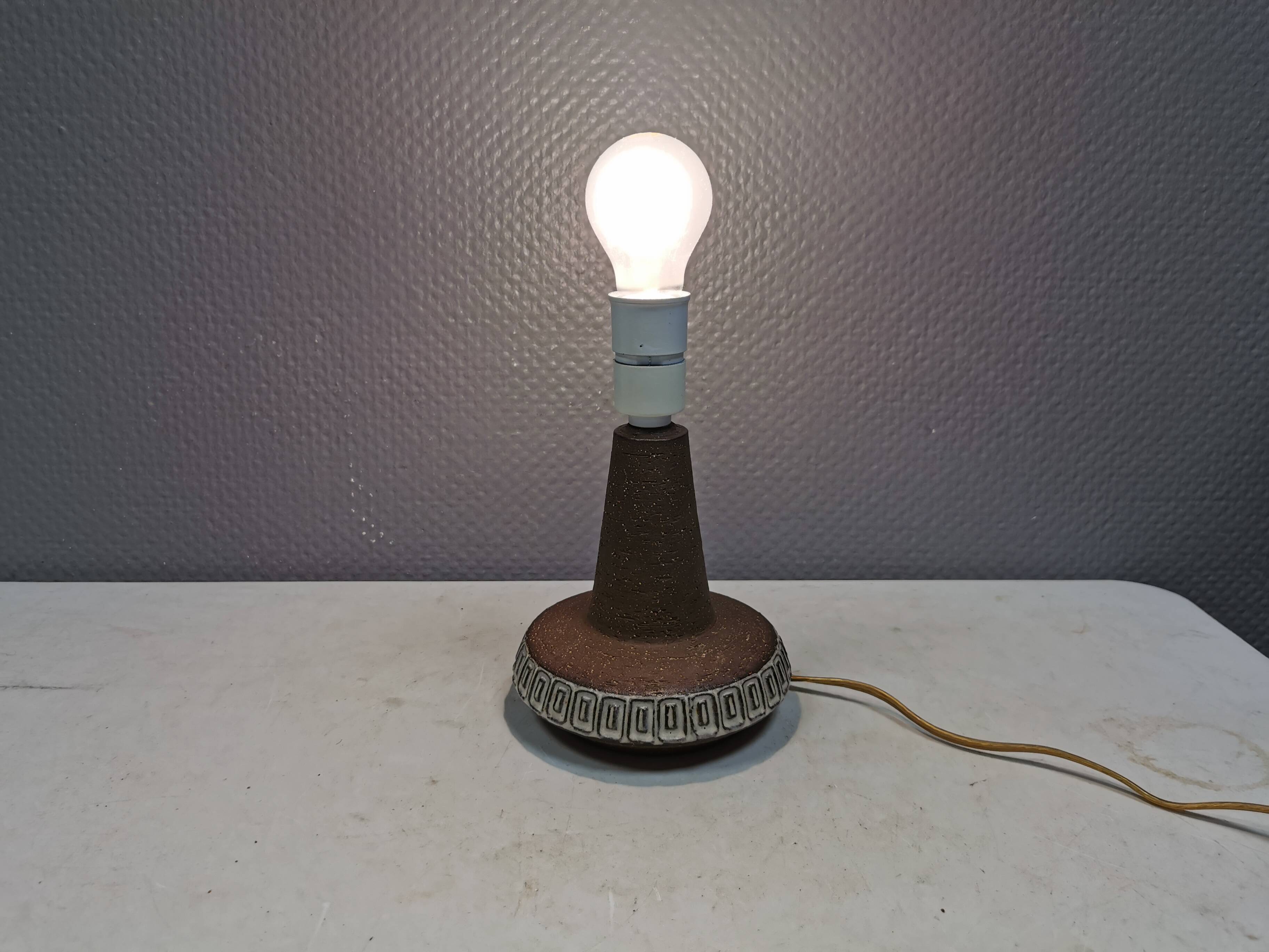 Ceramic Table Lamp, Helge Bjufstrøm Design, Michael Andersen Denmark, 1960s