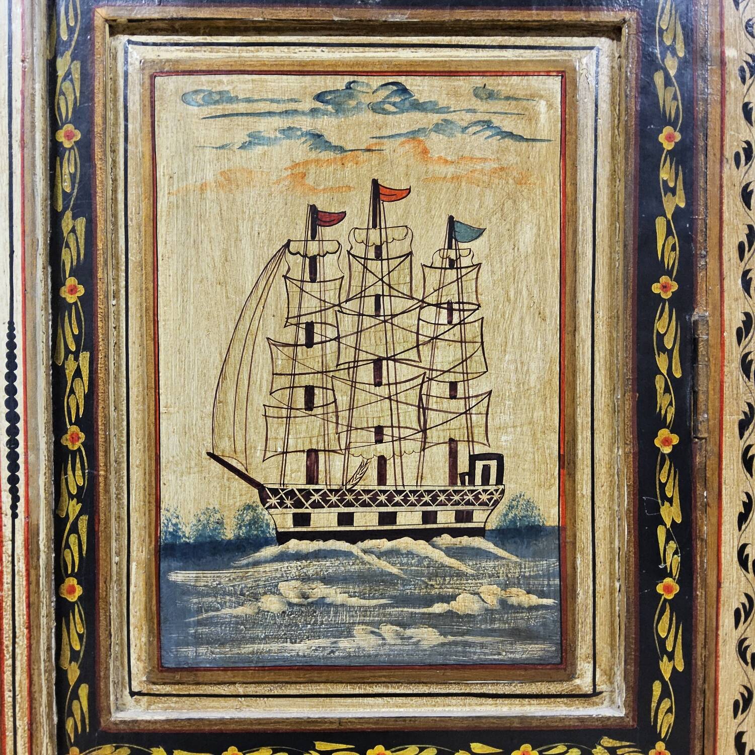 Vintage Indian wardrobe (nautical / ships) bohemian