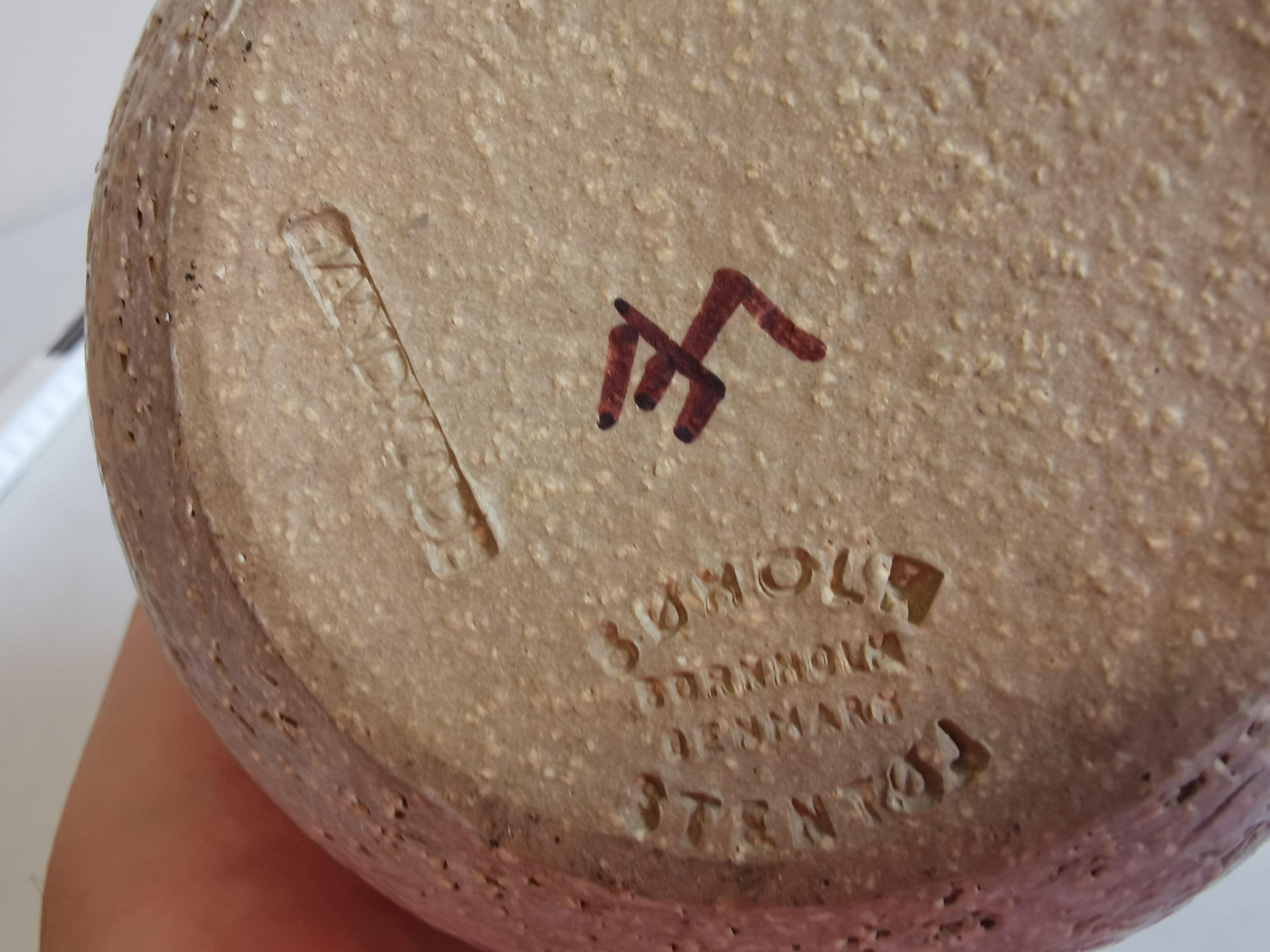 Vase from Danish Søholm art pottery, Bornholm 1960s.
