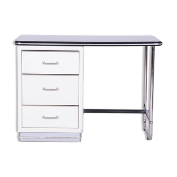 Bauhaus Writing Desk, Steel, Glass, Germany, 1940s