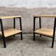 Pair bedside table bedside end of old vintage sofa 1950 legrand design