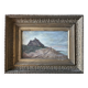 HST painting "Bord de mar" Animated seascape with thatched cottage signed Bilson XIX° + frame