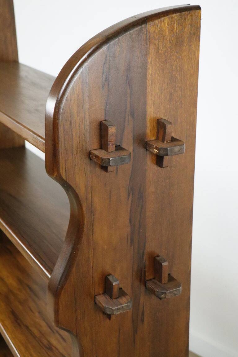 Vintage brutalist solid wood shelf - 1950