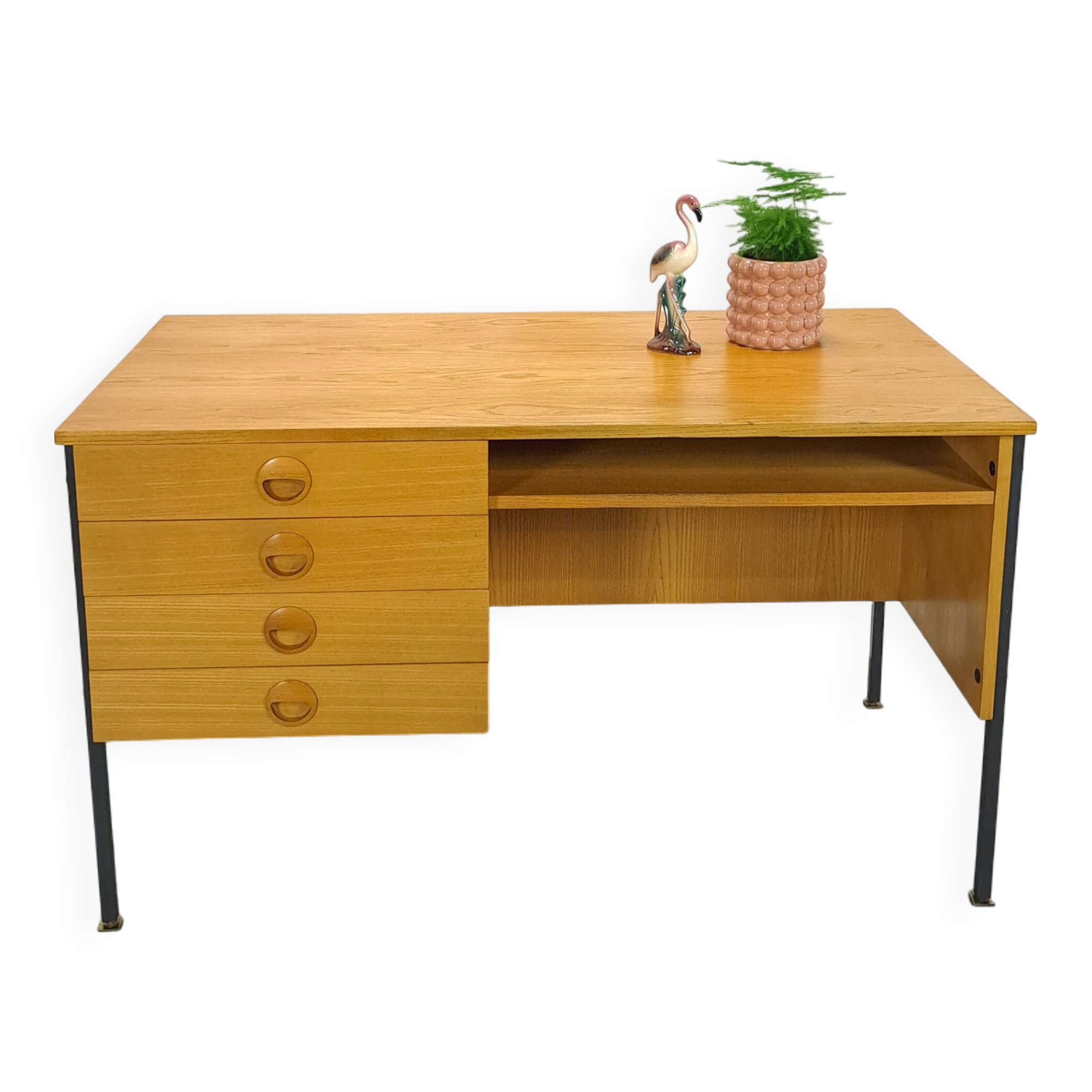 Bureau indépendant à tiroirs en placage Hellerau design
