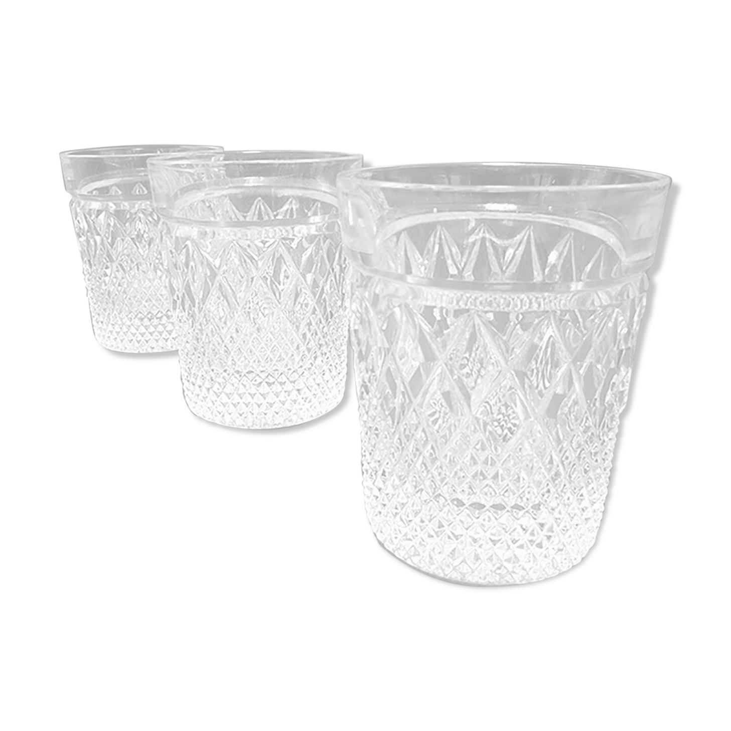 3 whiskey glasses