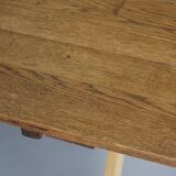 Rustic wooden Farmhouse X-frame Dining Table. 1940s