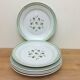 Set of 6 Flat Porcelain Plates Signed "Lunéville"