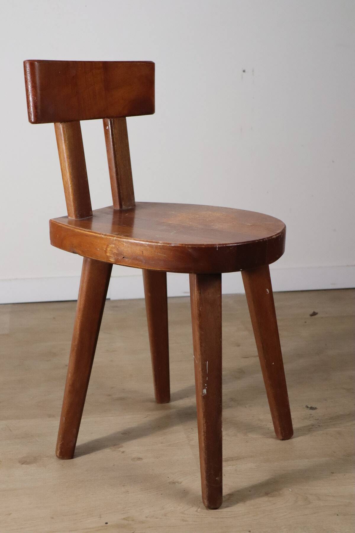 Chaise en acajou par Christian Durupt - Méribel - 1960