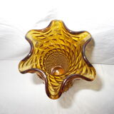 Vase en verre jaune