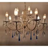 Italian  Two Tier Crystal Chandelier