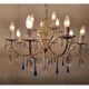 Italian  Two Tier Crystal Chandelier