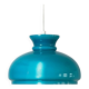 Large blue opaline glass pendant light 30 cm