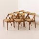 Chaises modèle 31 de Kai Kristiansen, ensemble de 6, Danemark années 1960.