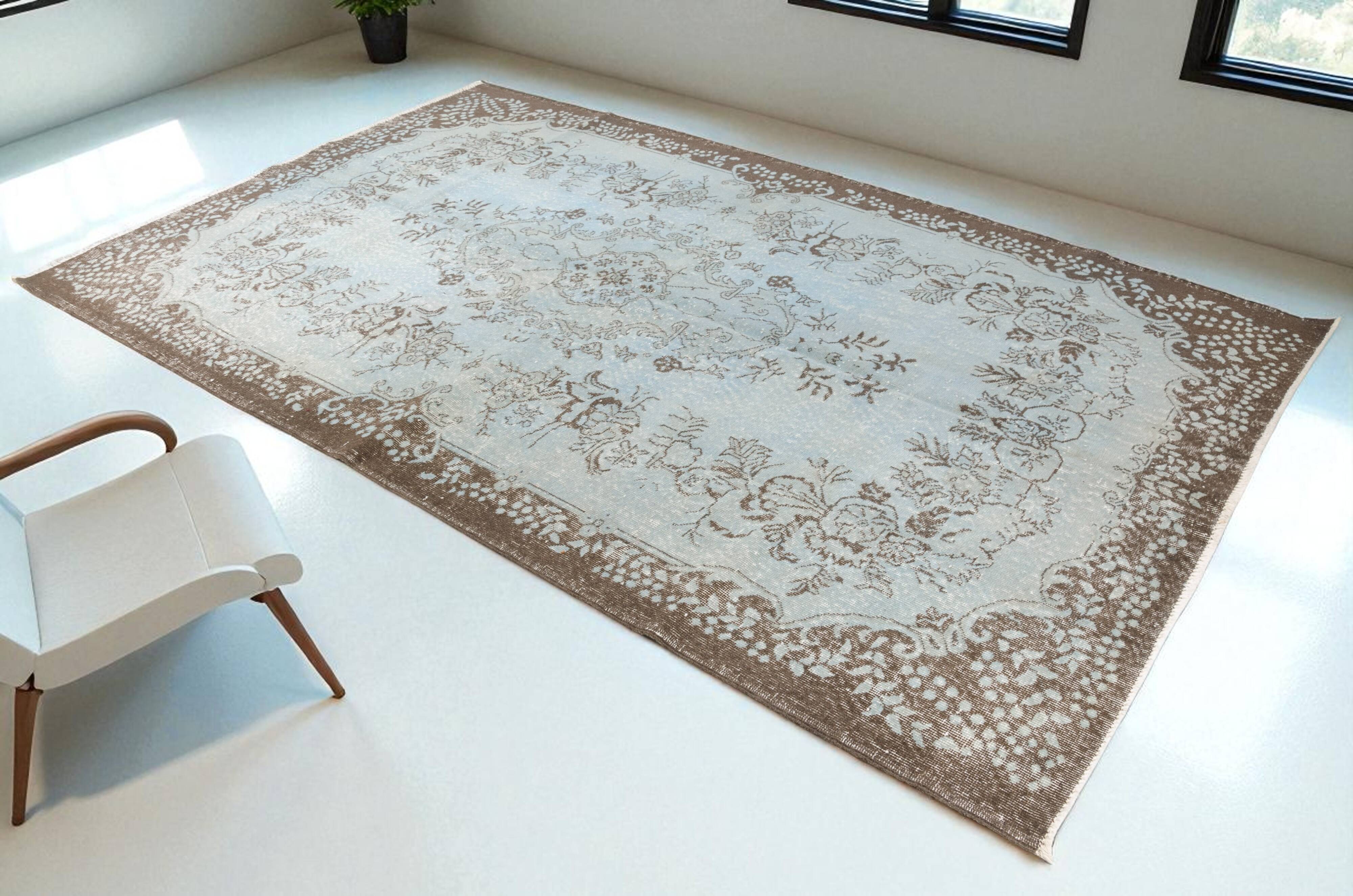 Tapis en laine vintage fait main turc sku v-943