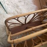 Rattan magazine holder