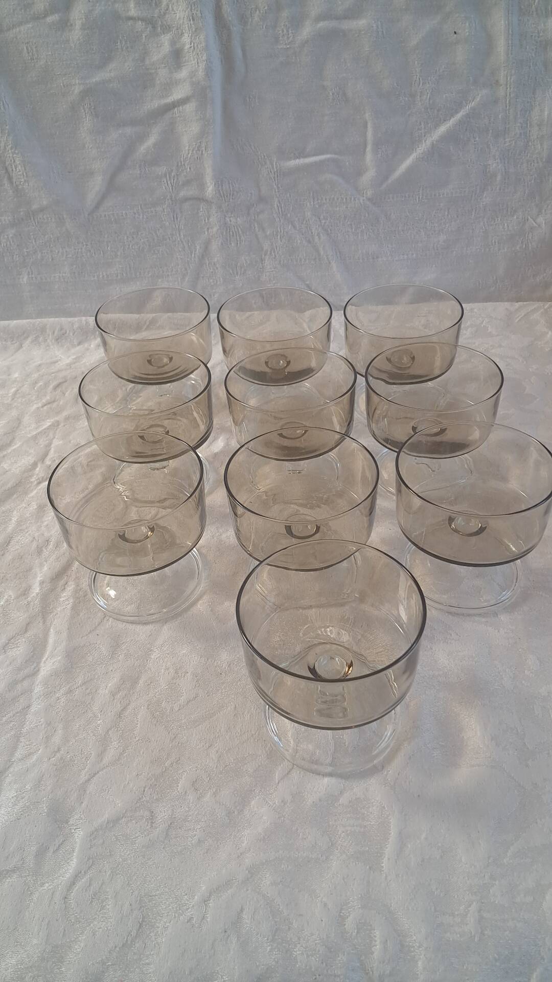 10 coupes en verre fumé