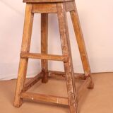Old burmese teak workshop top stool