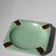 Harald Östergren Art Deco Mint-Green Ceramic Ashtray, For Upsala-Ekeby