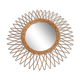 Miroir soleil rond en rotin - 48cm