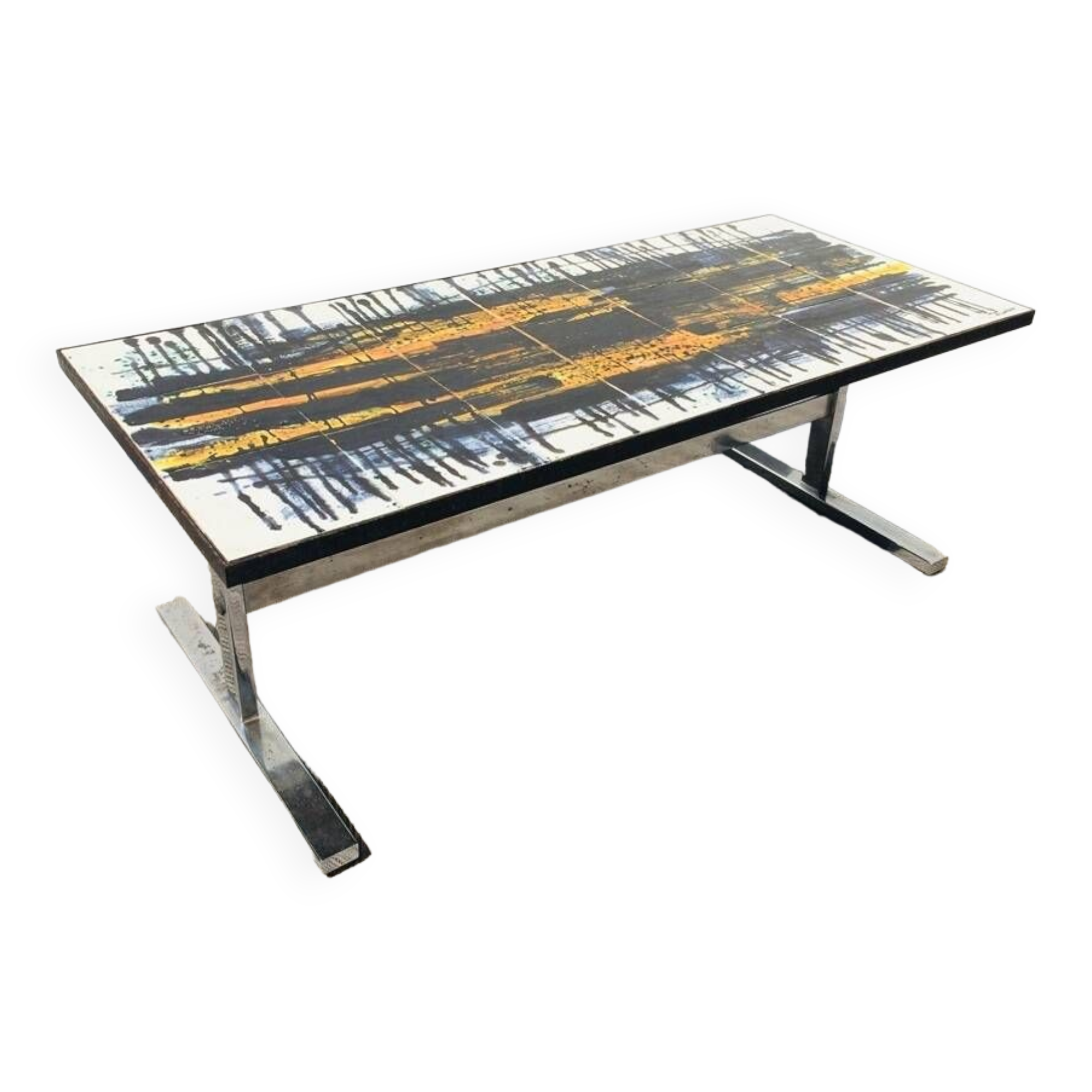 Belarti tiled coffee table. Vintage 60s